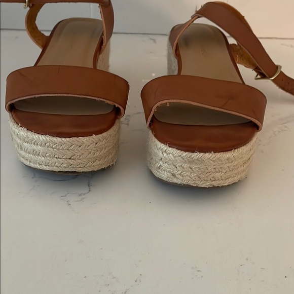 Women's Tan Wedge Sandals - Picture 3 of 8